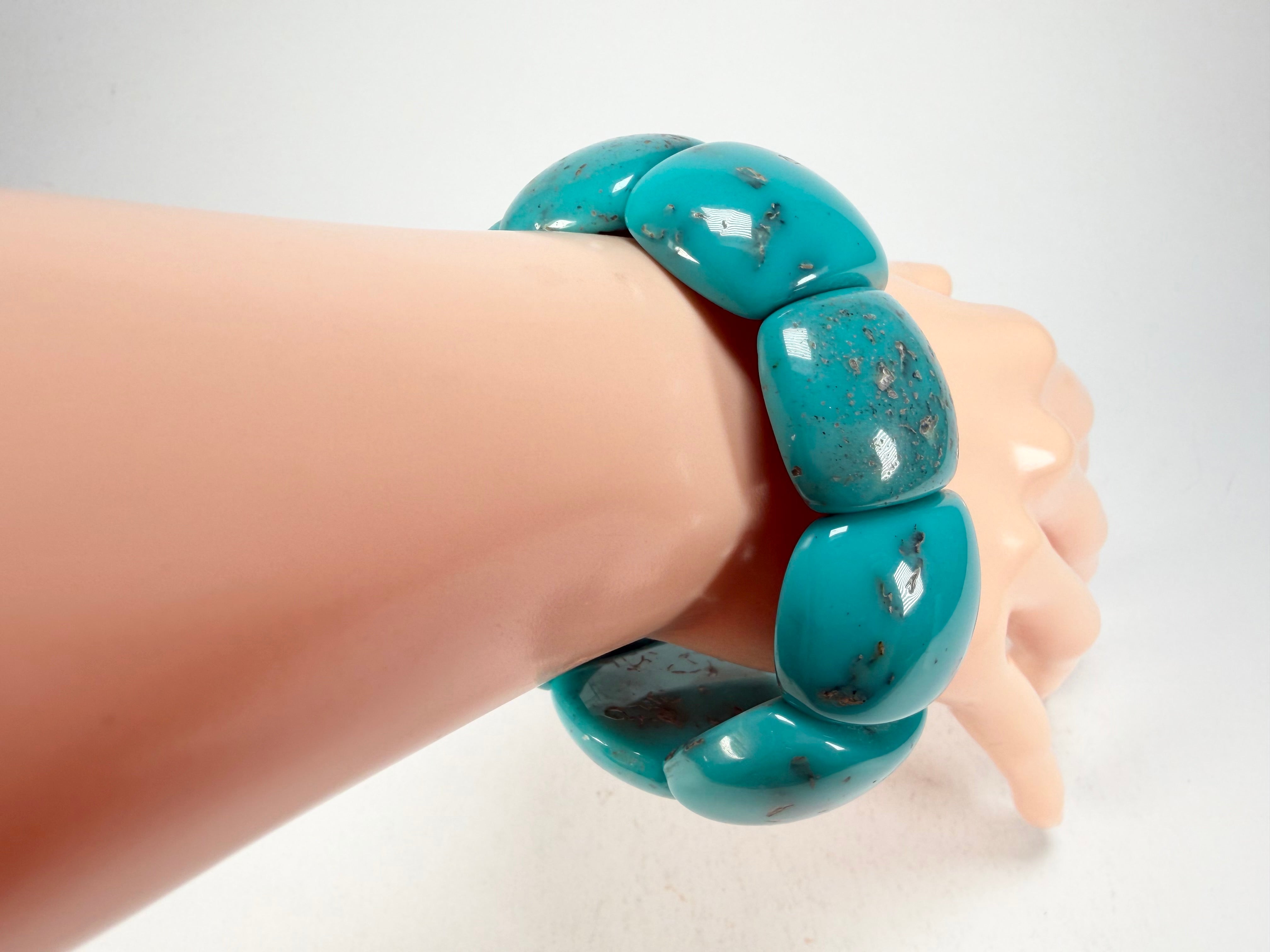 Jackie Brazil "Maria" Turquoise Mix Elasticated Bracelet ( B0217 )