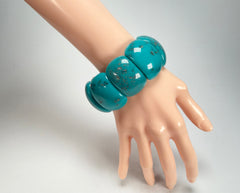 Jackie Brazil "Maria" Turquoise Mix Elasticated Bracelet ( B0217 )