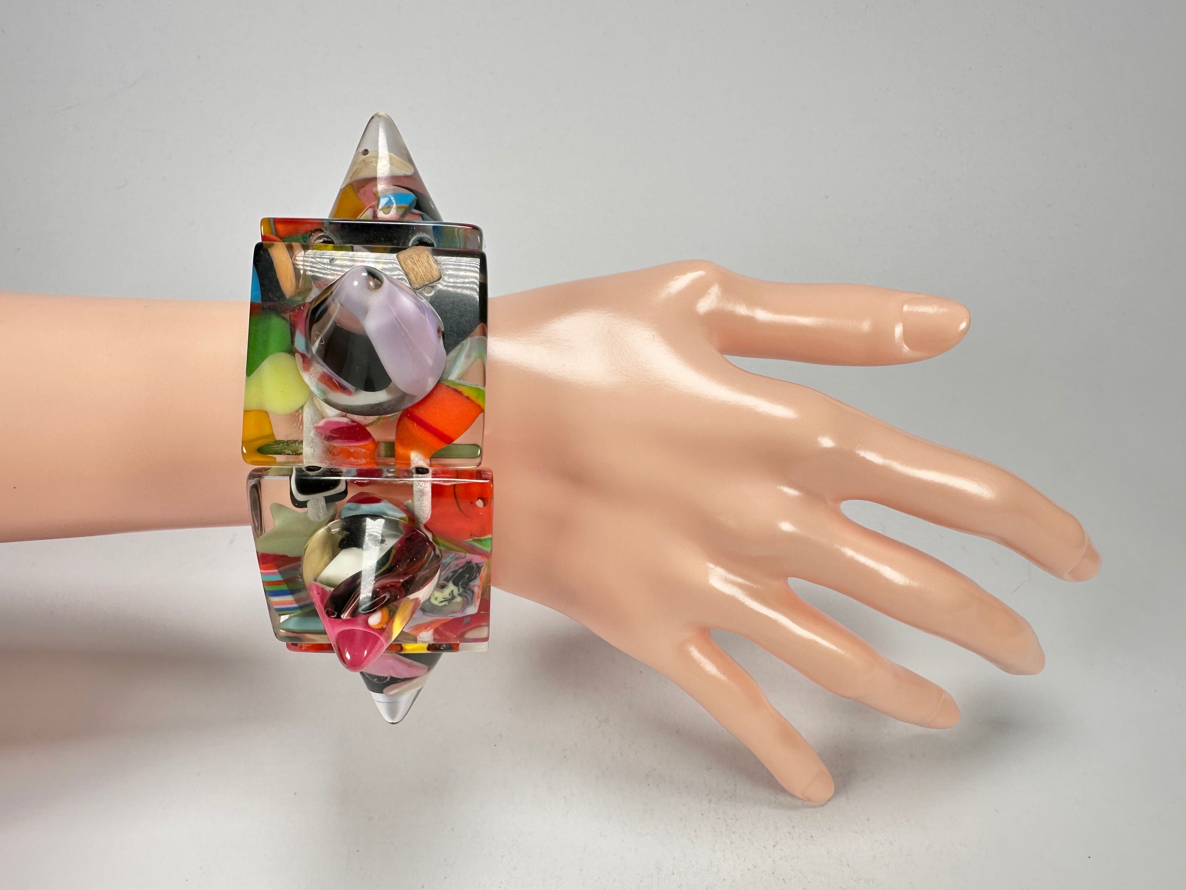 Jackie Brazil "Spike" Cascade Sabrina x Cones Elasticated Bracelet ( B0220 )
