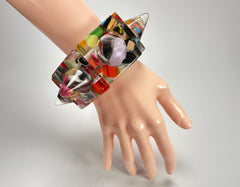 Jackie Brazil "Spike" Cascade Sabrina x Cones Elasticated Bracelet ( B0220 )