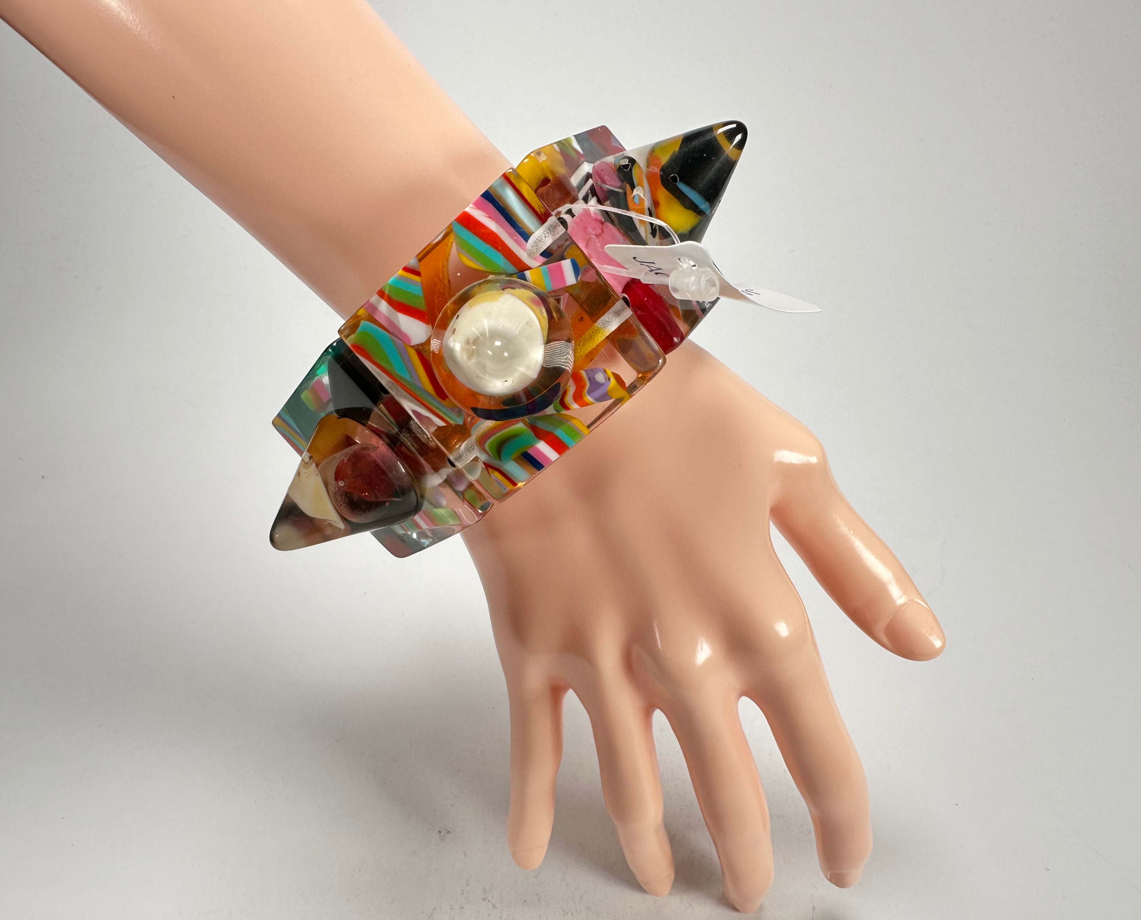 Jackie Brazil "Spike" Cascade Sabrina x Cones Elasticated Bracelet ( B0220 )