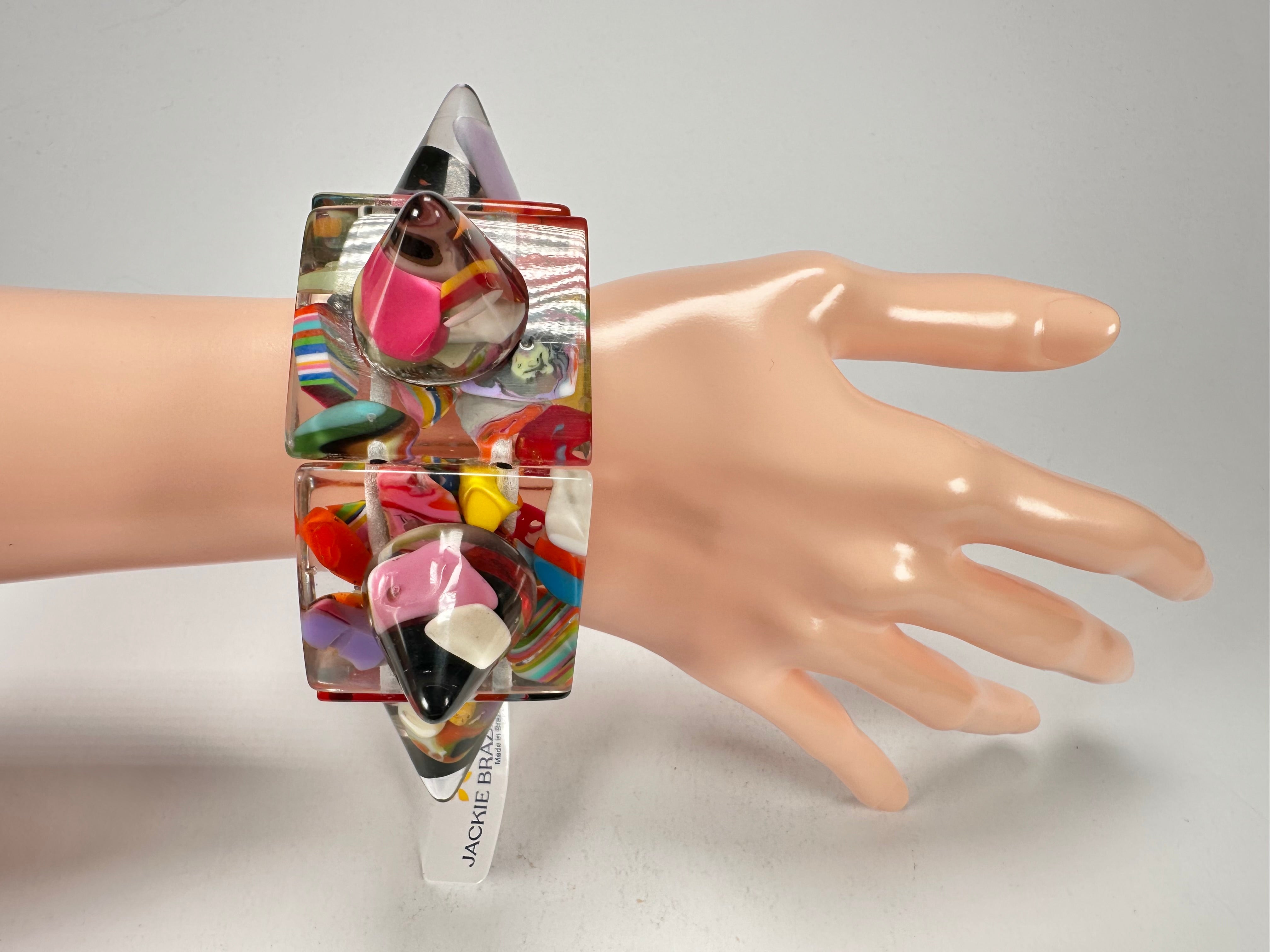 Jackie Brazil "Spike" Cascade Sabrina x Cones Elasticated Bracelet ( B0220 )