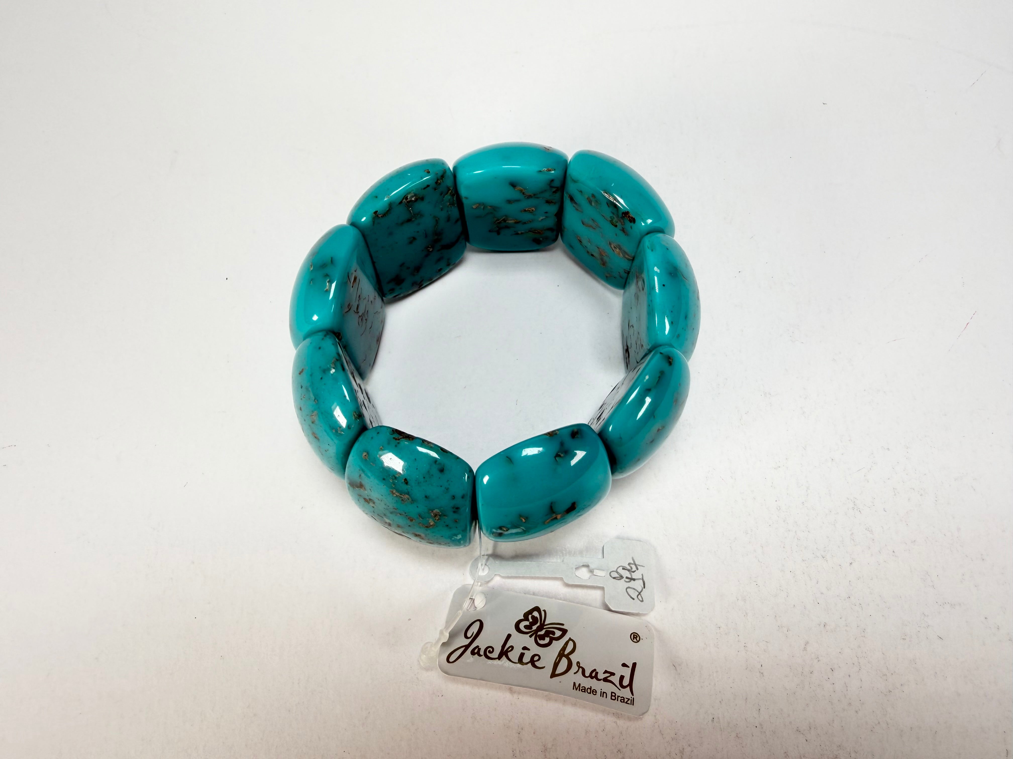 Jackie Brazil "Maria" Turquoise Mix Elasticated Bracelet ( B0217 )