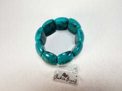Jackie Brazil "Maria" Turquoise Mix Elasticated Bracelet ( B0217 )