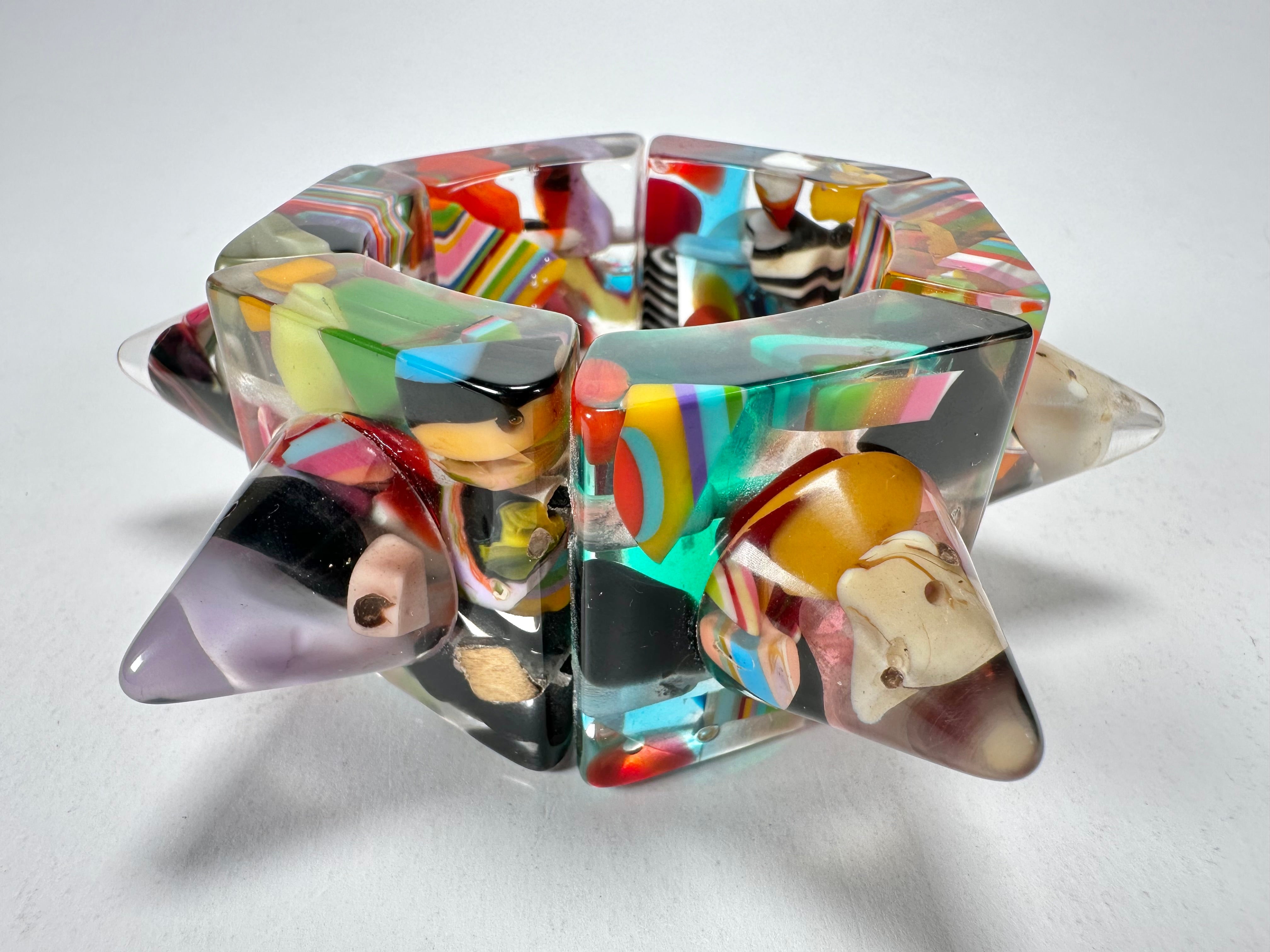 Jackie Brazil "Spike" Cascade Sabrina x Cones Elasticated Bracelet ( B0220 )
