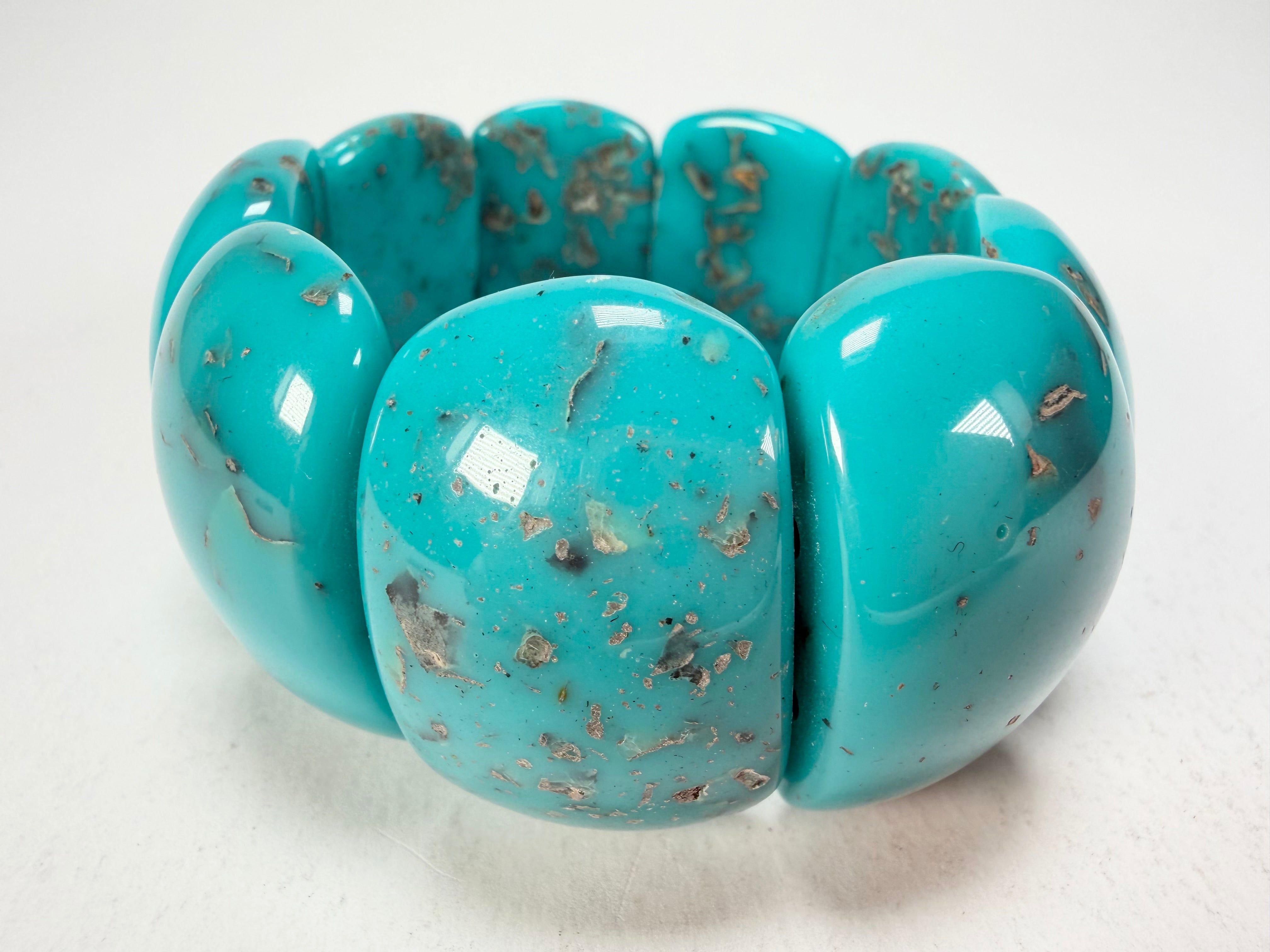 Jackie Brazil "Maria" Turquoise Mix Elasticated Bracelet ( B0217 )