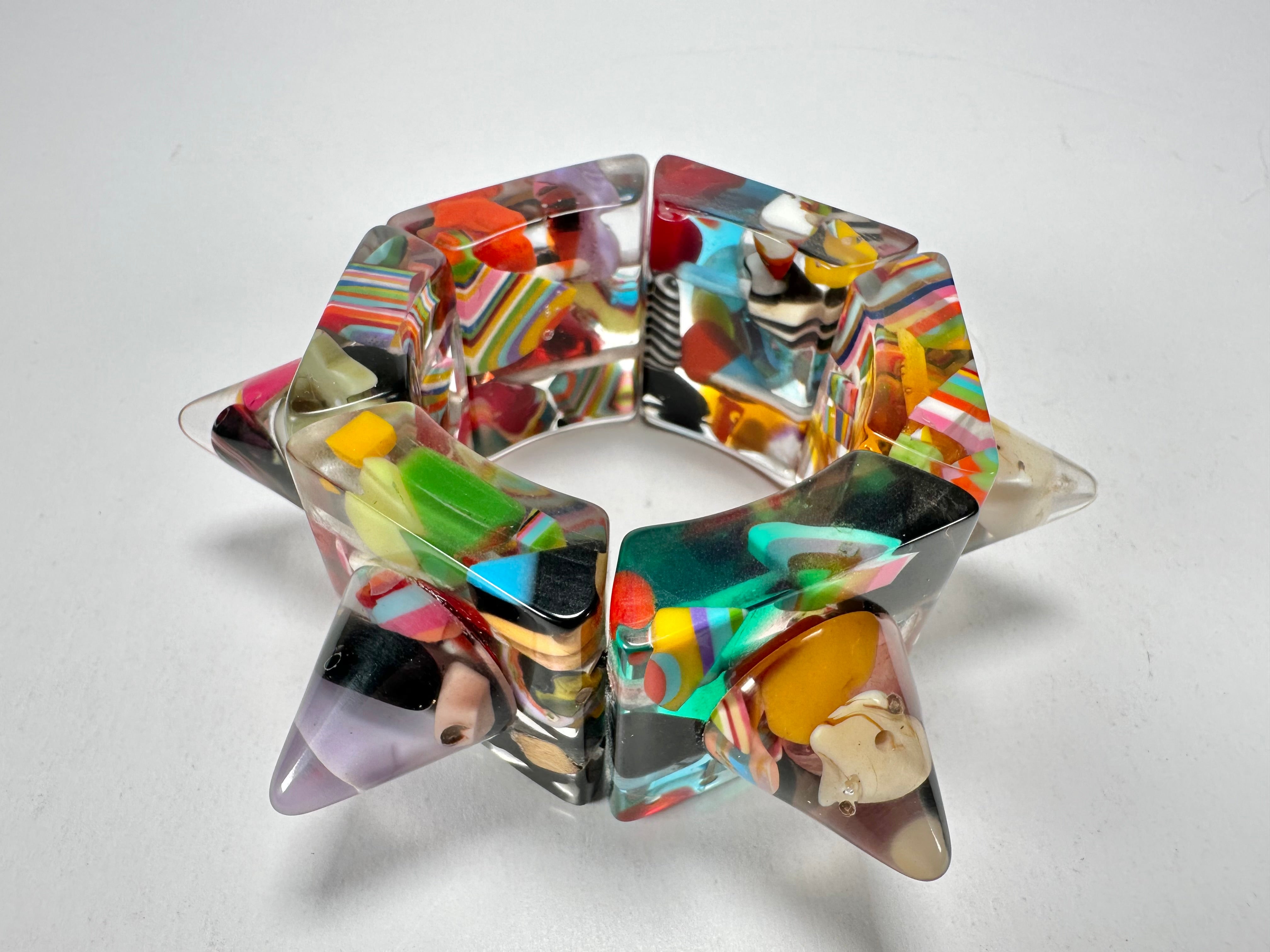 Jackie Brazil "Spike" Cascade Sabrina x Cones Elasticated Bracelet ( B0220 )