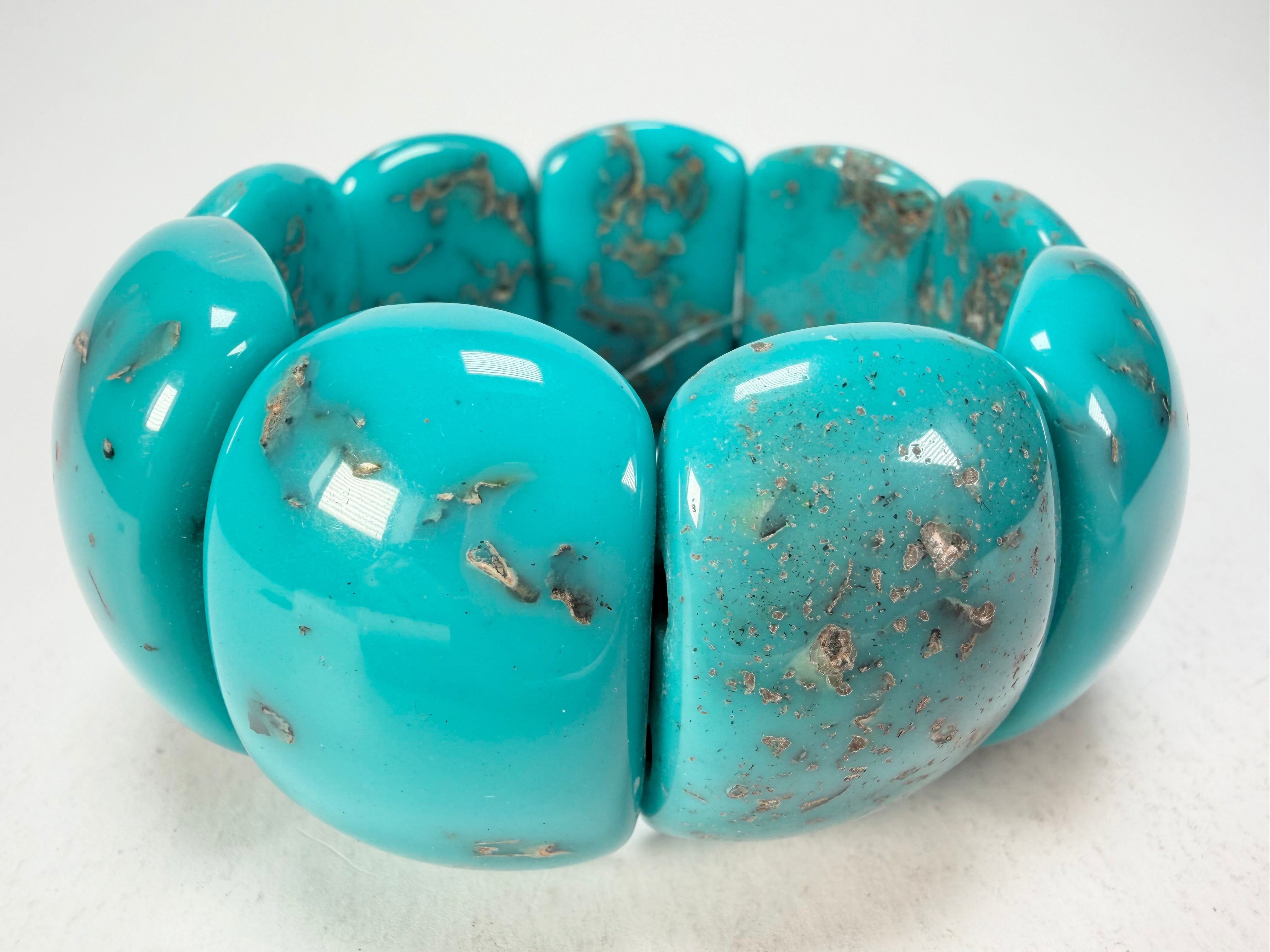 Jackie Brazil "Maria" Turquoise Mix Elasticated Bracelet ( B0217 )