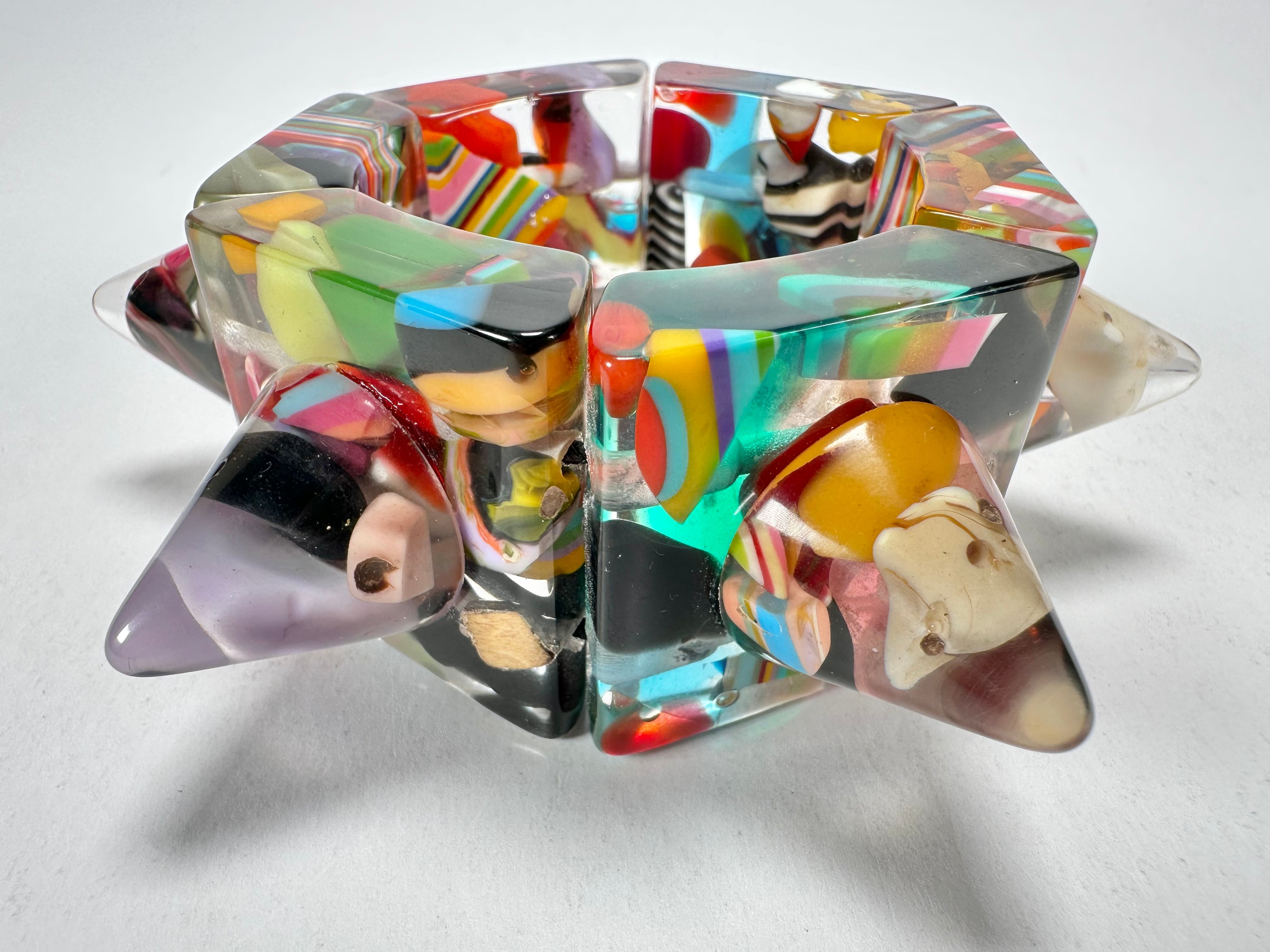 Jackie Brazil "Spike" Cascade Sabrina x Cones Elasticated Bracelet ( B0220 )