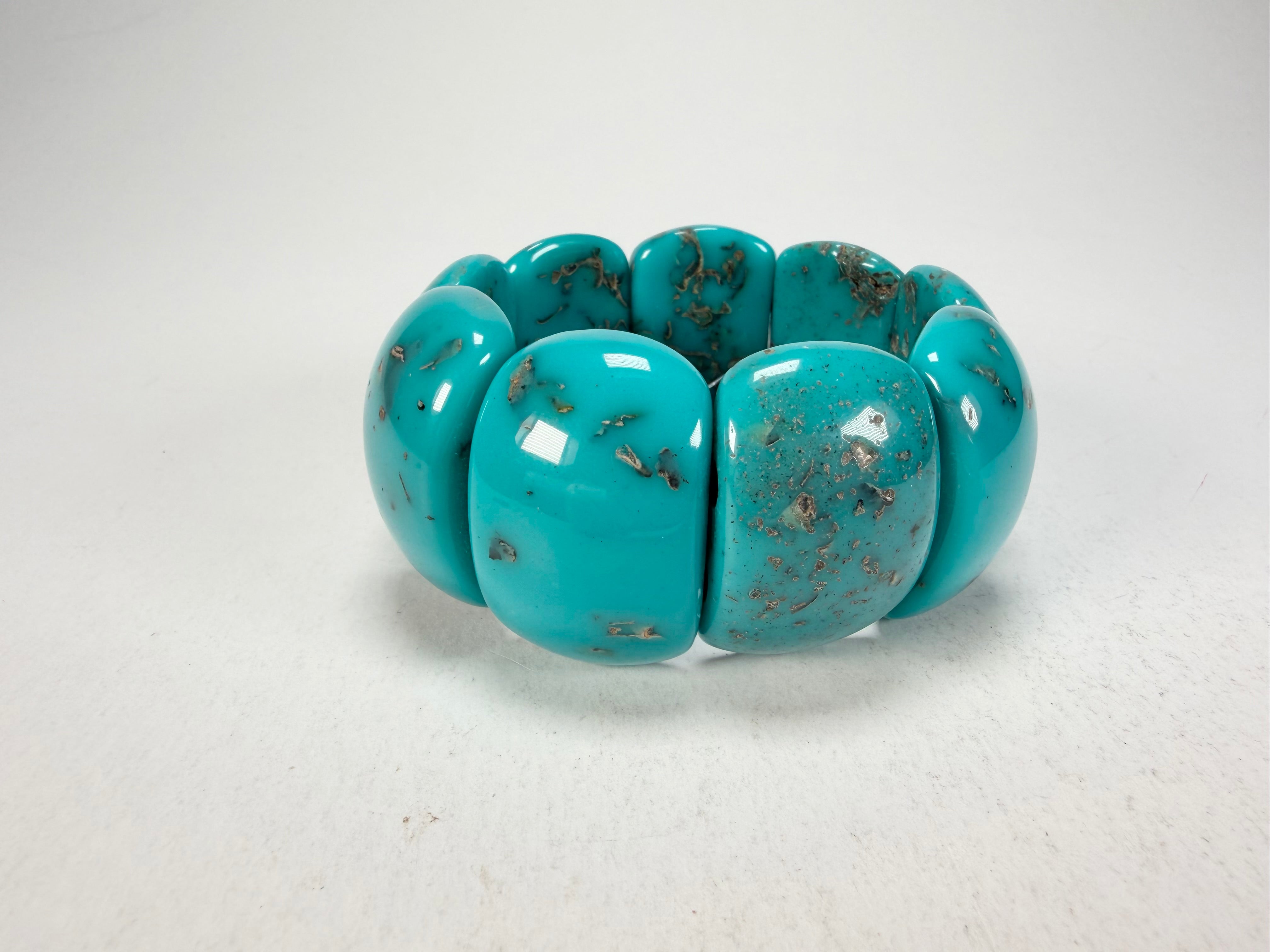 Jackie Brazil "Maria" Turquoise Mix Elasticated Bracelet ( B0217 )