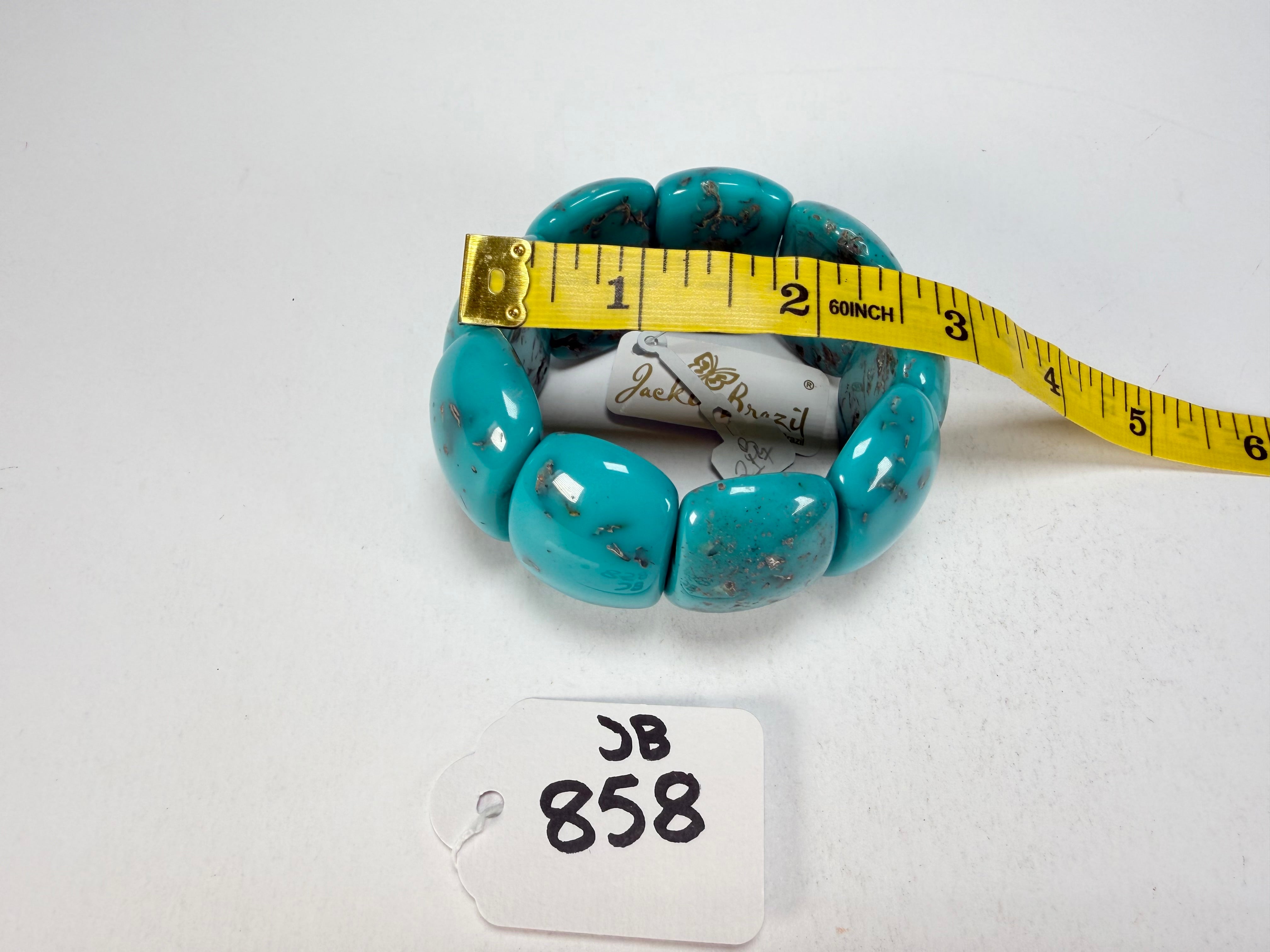 Jackie Brazil "Maria" Turquoise Mix Elasticated Bracelet ( B0217 )