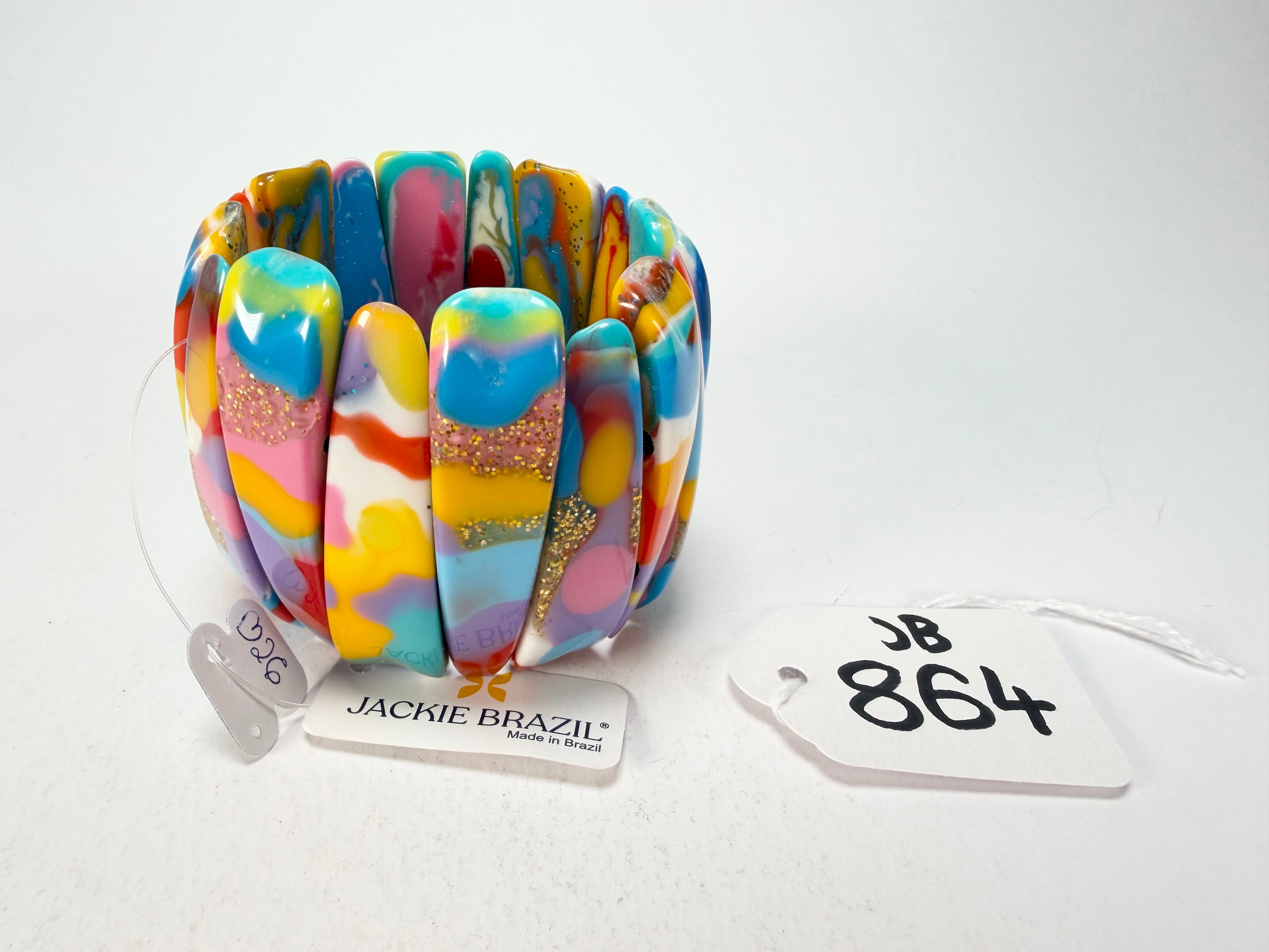 Jackie Brazil "Tulip" Kandinsky Elasticated Bracelet ( B0026 )