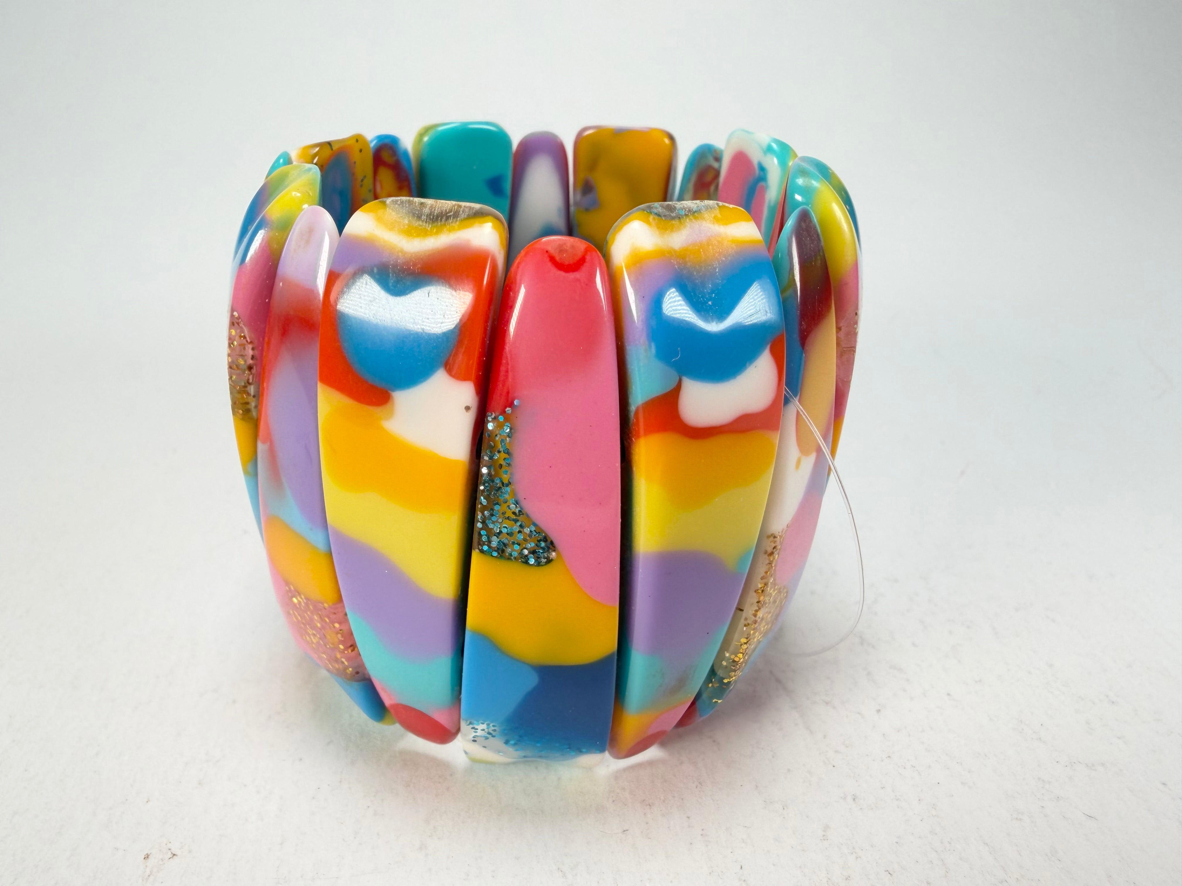 Jackie Brazil "Tulip" Kandinsky Elasticated Bracelet ( B0026 )