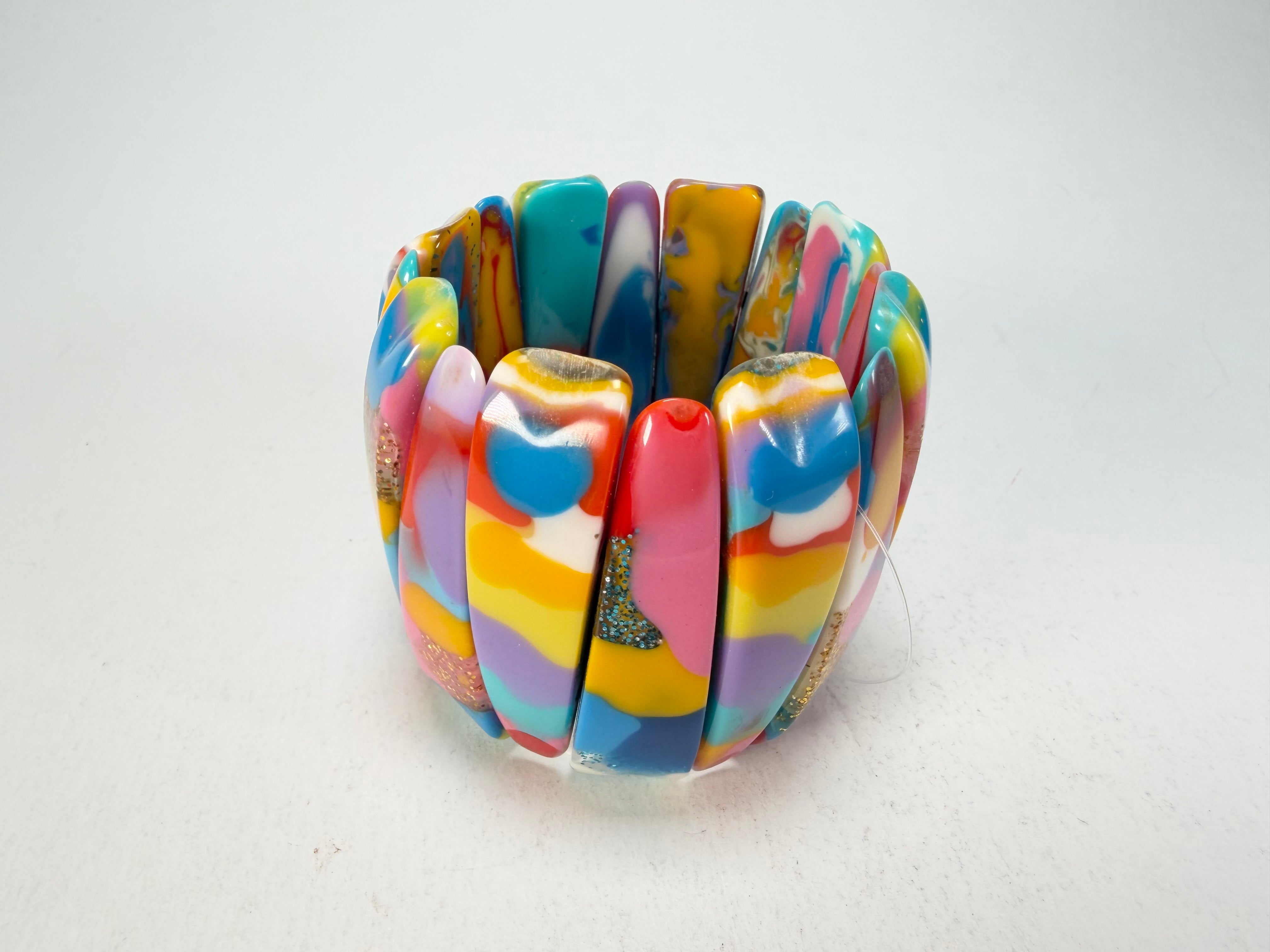 Jackie Brazil "Tulip" Kandinsky Elasticated Bracelet ( B0026 )