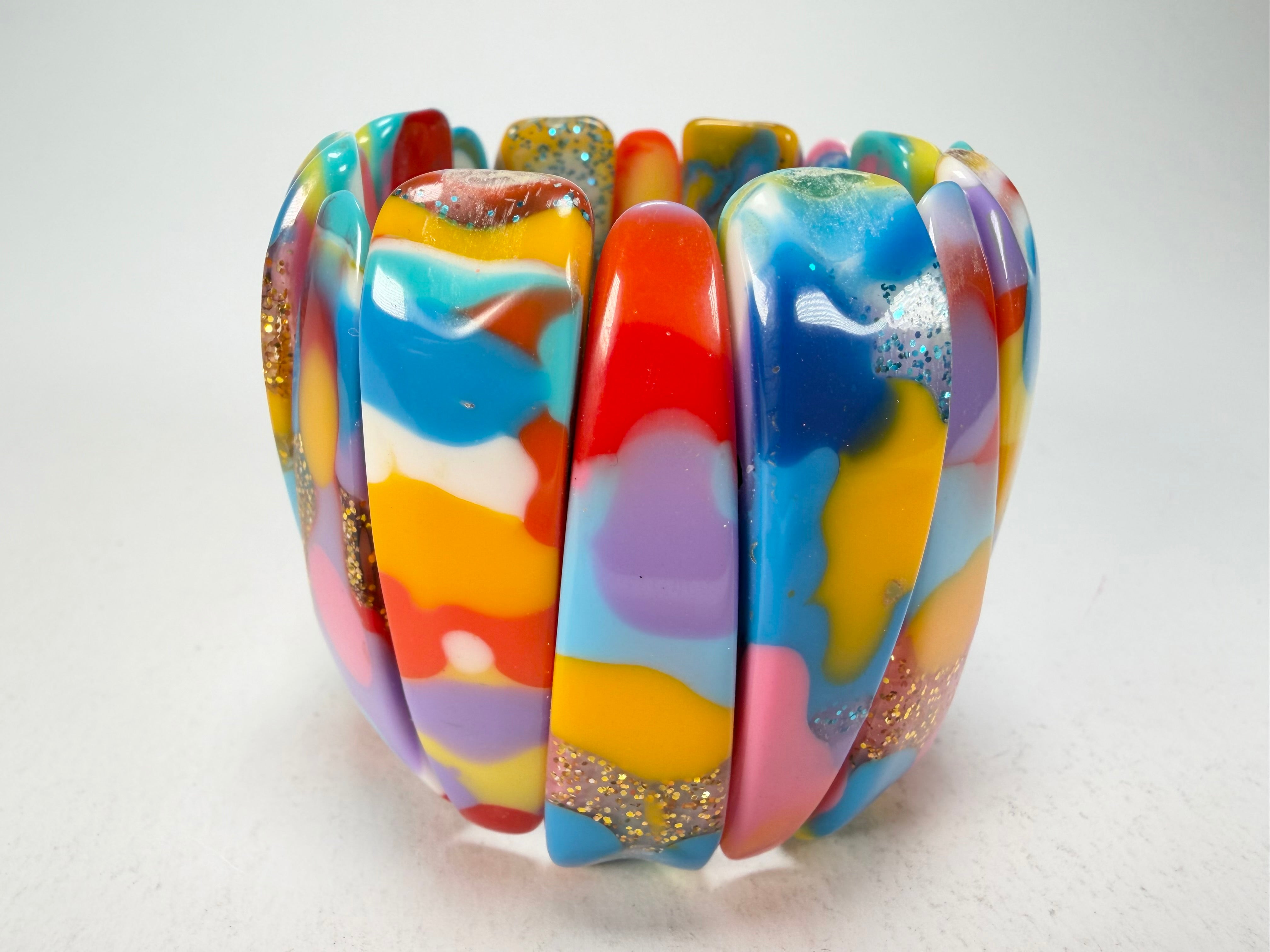 Jackie Brazil "Tulip" Kandinsky Elasticated Bracelet ( B0026 )