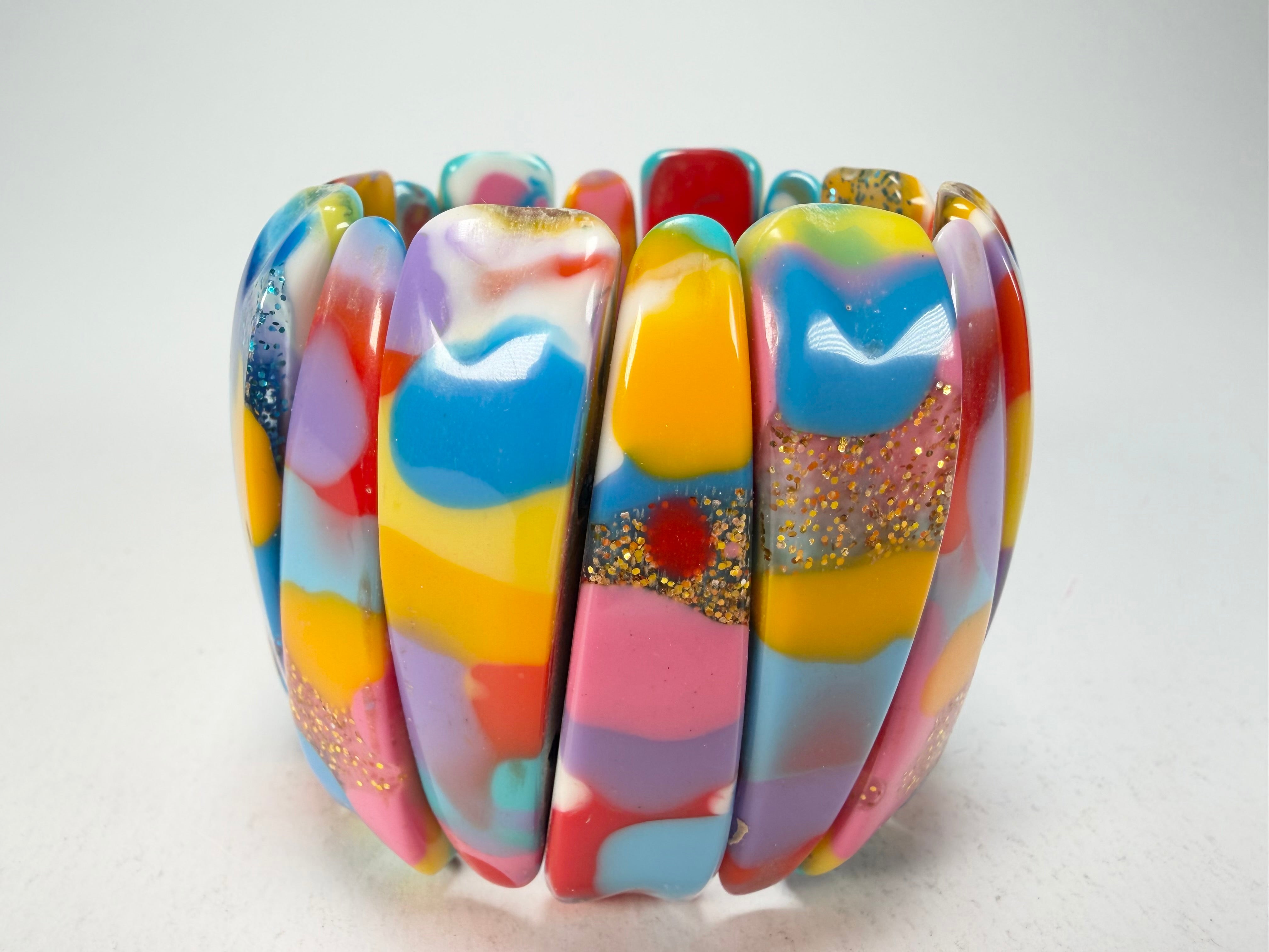 Jackie Brazil "Tulip" Kandinsky Elasticated Bracelet ( B0026 )