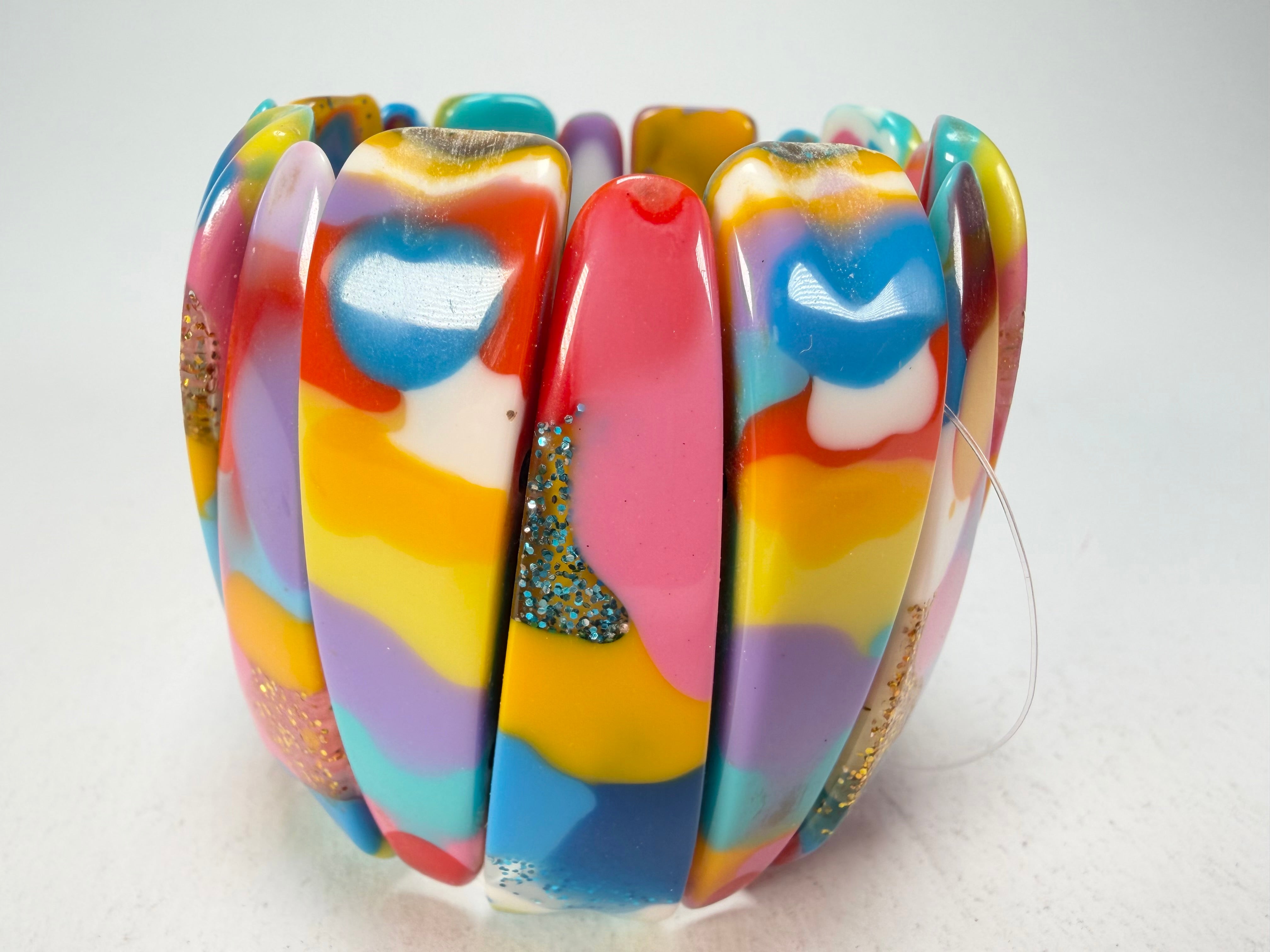 Jackie Brazil "Tulip" Kandinsky Elasticated Bracelet ( B0026 )