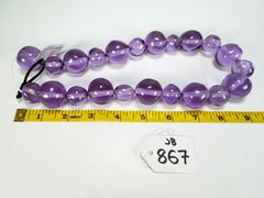 Jackie Brazil "Large Spheres" Transparent Purple Mix Short Abstract Necklace 50cm ( N2692 )