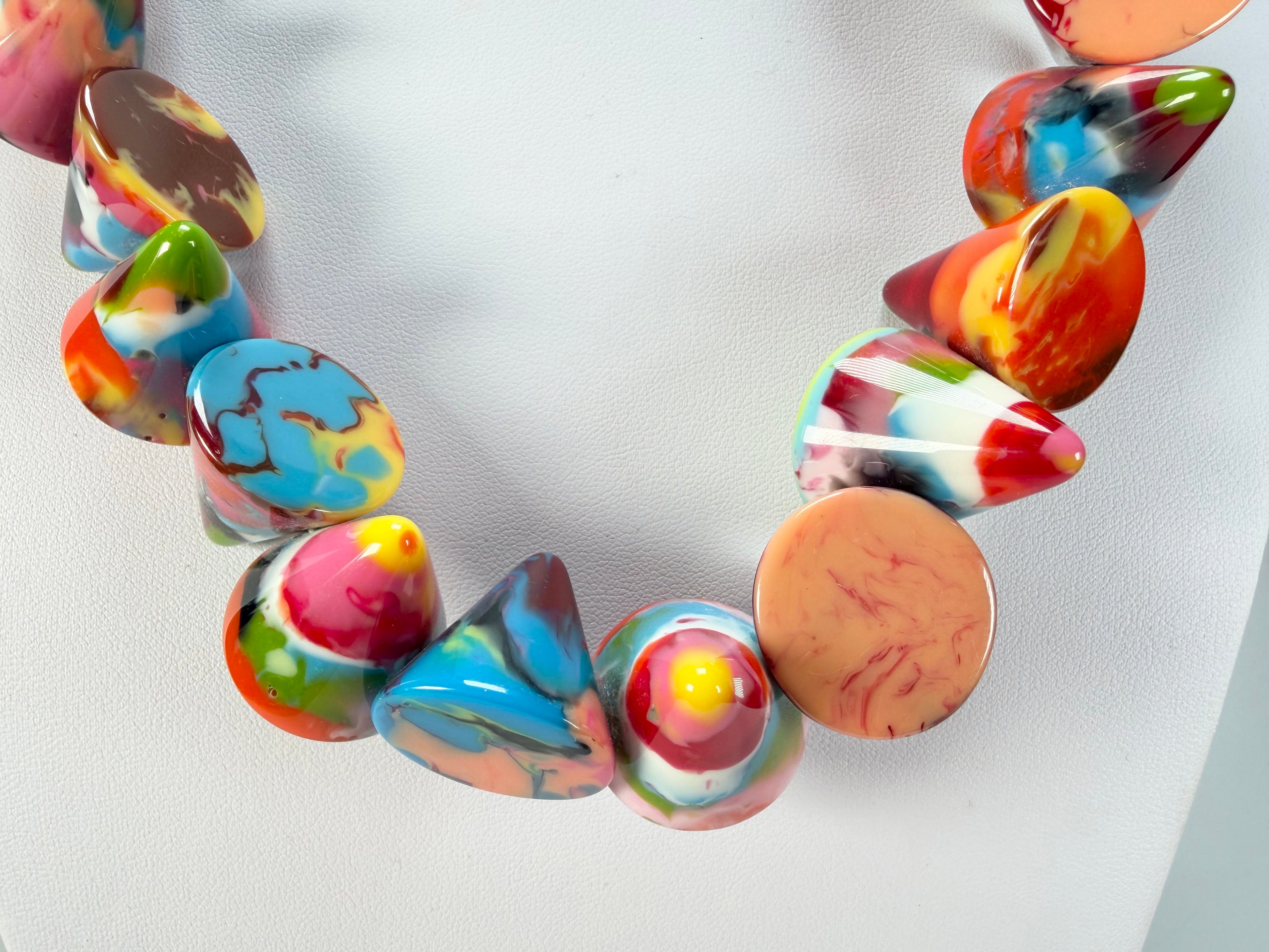 Jackie Brazil "KL Kones" Kandinsky Large Cones Necklace ( N2896 )