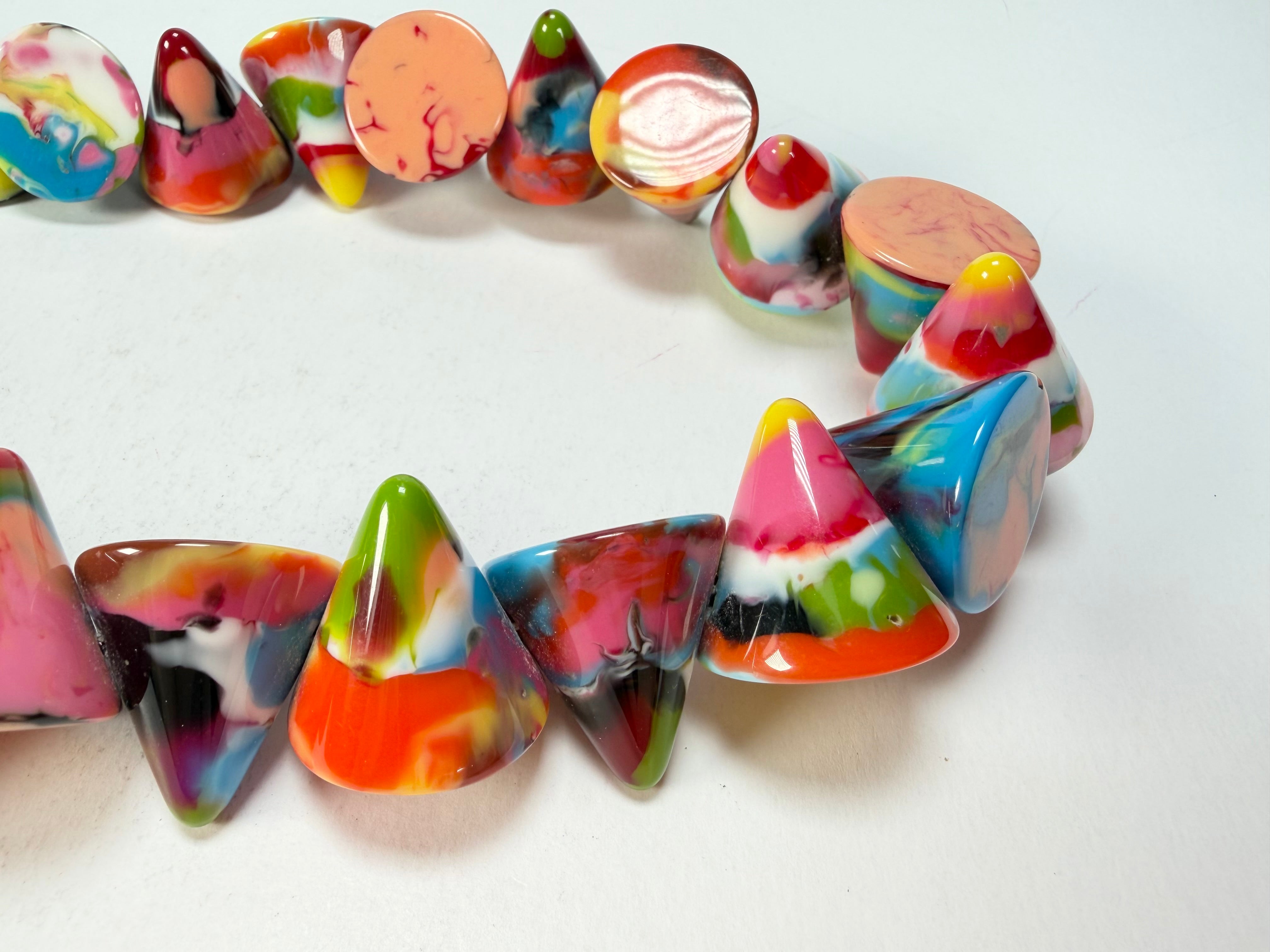 Jackie Brazil "KL Kones" Kandinsky Large Cones Necklace ( N2896 )