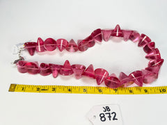Jackie Brazil "KL Kones" Transparent Pink Mix Large Cones Necklace ( N2896 )