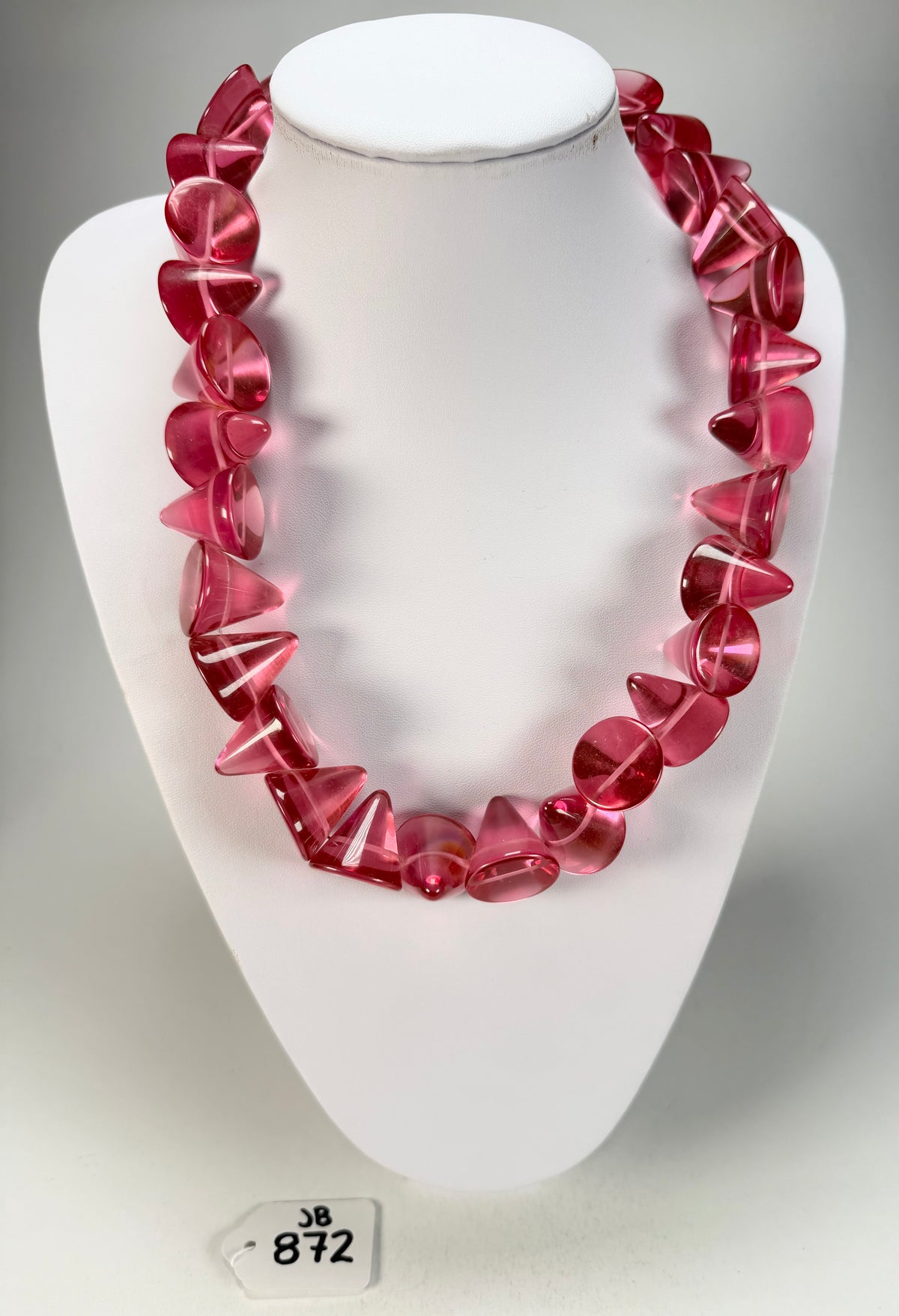 Jackie Brazil "KL Kones" Transparent Pink Mix Large Cones Necklace ( N2896 )