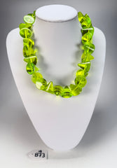 Jackie Brazil "KL Kones" Transparent Green Mix Large Cones Necklace ( N2896 )