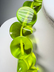 Jackie Brazil "KL Kones" Transparent Green Mix Large Cones Necklace ( N2896 )