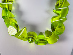 Jackie Brazil "KL Kones" Transparent Green Mix Large Cones Necklace ( N2896 )
