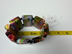 Jackie Brazil "Pop Art" Kandinsky 8 Squares Elasticated Bracelet ( B0376 )