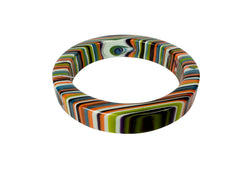 Jackie Brazil "Cat Eye" Liquorice Allsorts with Cat Eye Winter Colour 1.3cm Resin Bangle ( B1034 )