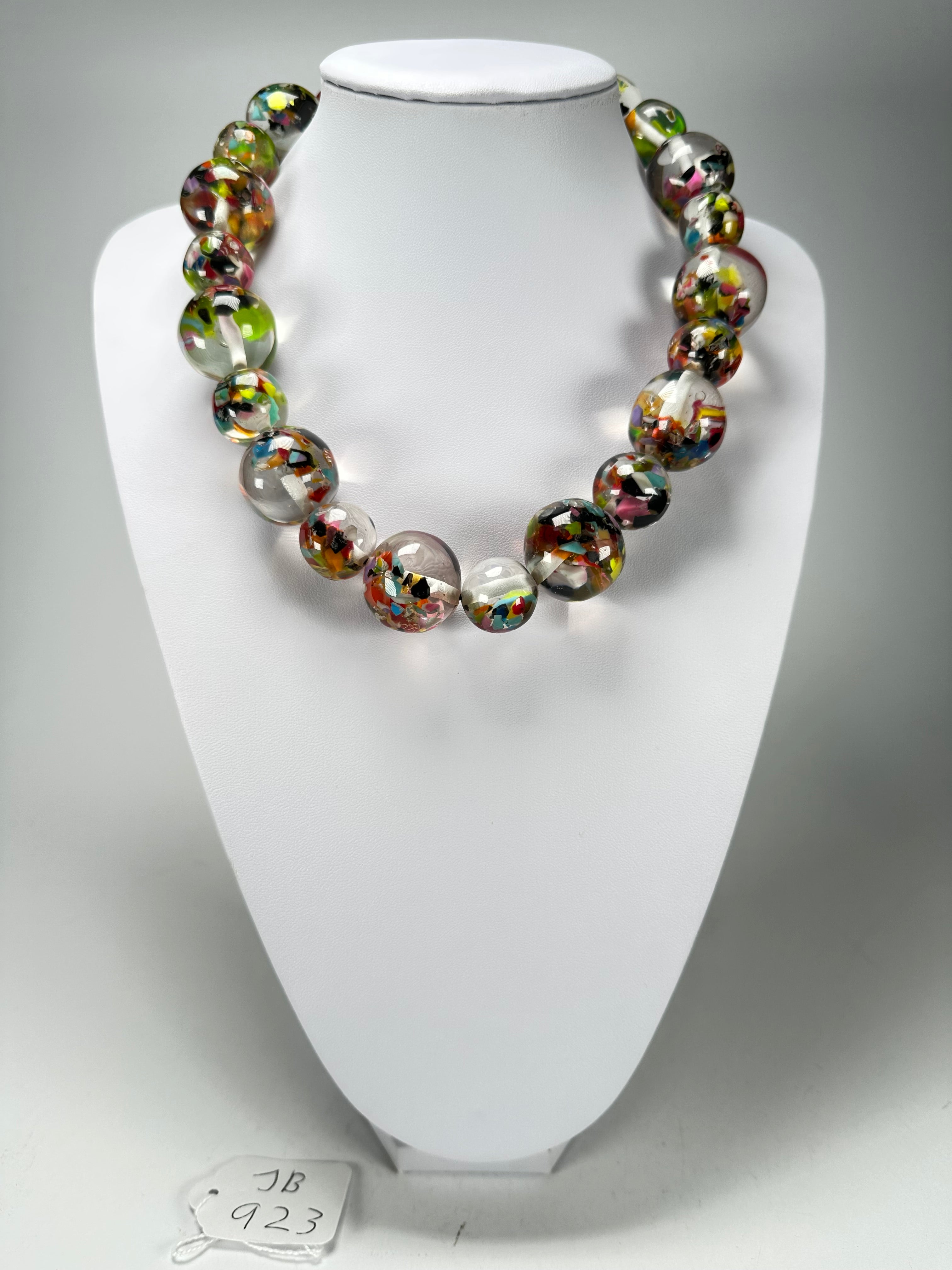 Jackie Brazil "Large spheres"  Short Abstract Cascade Necklace 50cm ( N2692 )