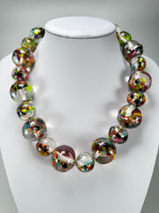 Jackie Brazil "Large spheres"  Short Abstract Cascade Necklace 50cm ( N2692 )