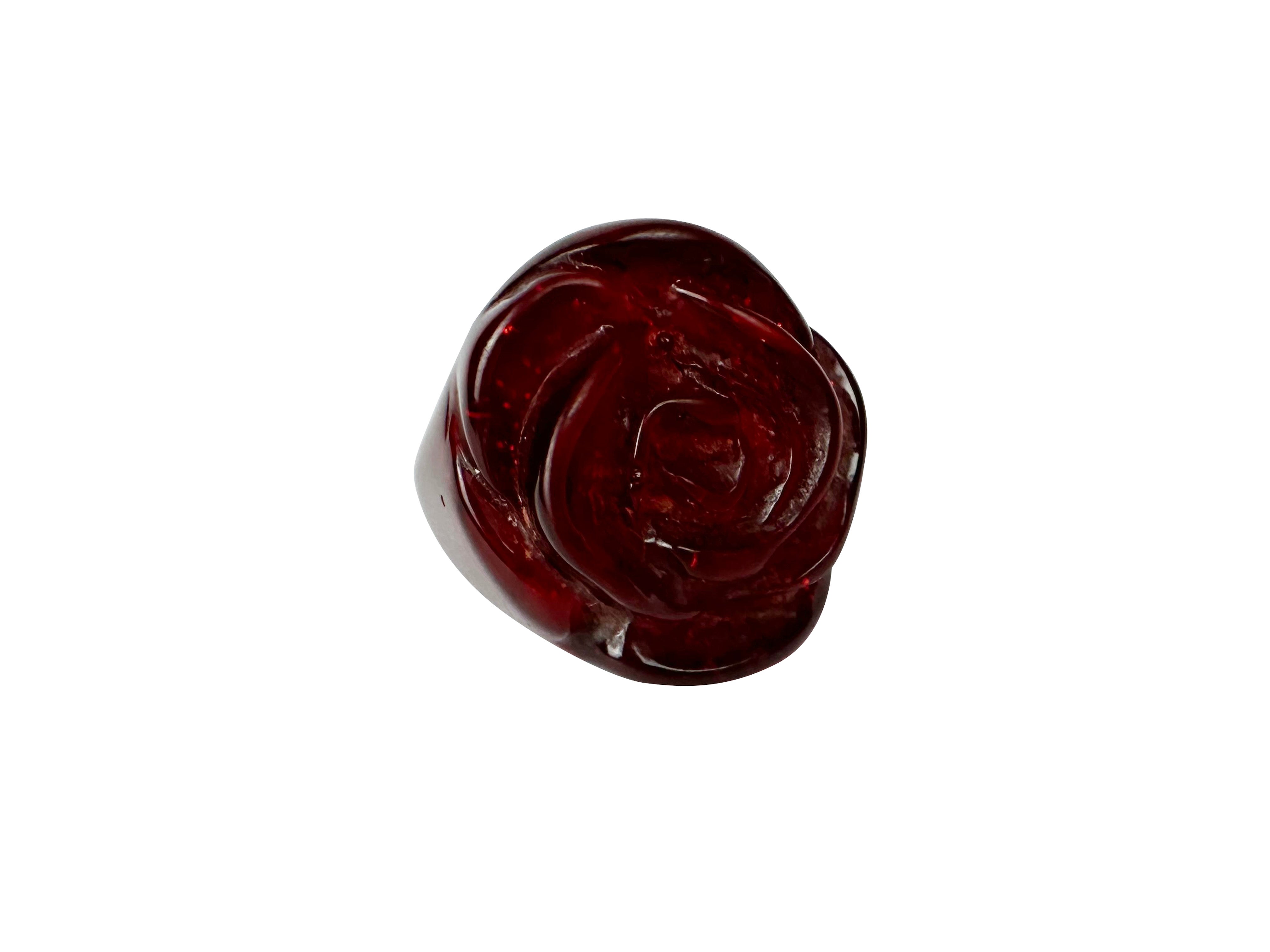 Jackie Brazil "Rose" Red Gloss Resin Rose Ring ( R0585 ) Size UK N / US 7