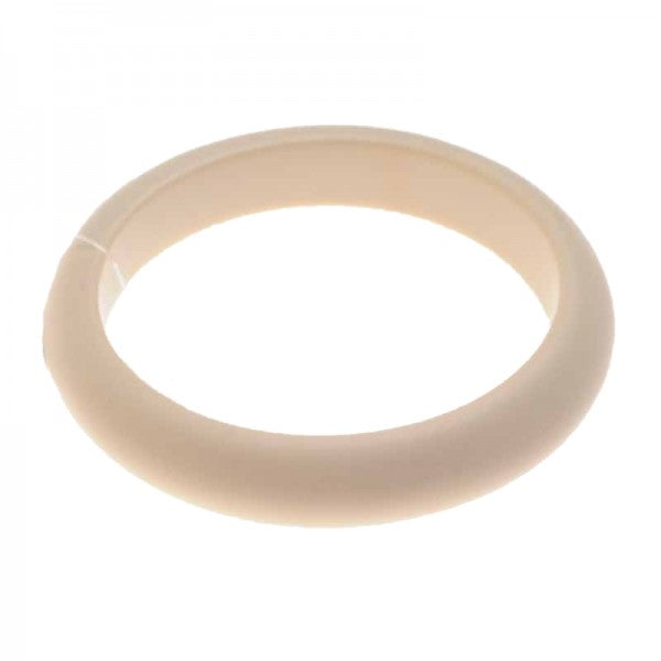Jackie Brazil "Cushie" Beige Matte Solid Round 1.3cm Bangle ( B0300 )