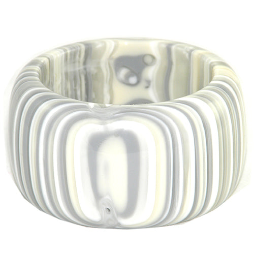 Jackie Brazil "Tiger" Liquorice Allsorts with Cat Eye Cream Mix 5cm Resin Bangle ( B0932 )