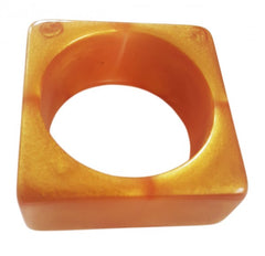 Jackie Brazil "Solid Square" Gold 4cm Bangle ( B2056 )