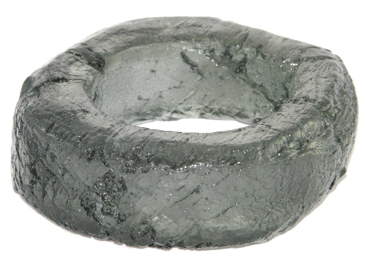 Jackie Brazil "Smoked Crystal" Charcoal Donut Solid Round Large Bangle ( B2790 )