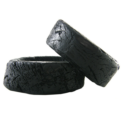 Jackie Brazil "Dark Black" Charcoal Donut Solid Round Medium Bangle ( B2876 )