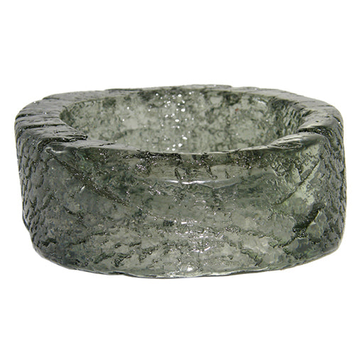 Jackie Brazil "Smoked Crystal" Charcoal Donut Solid Round 3.4cm Bangle ( B2876 )