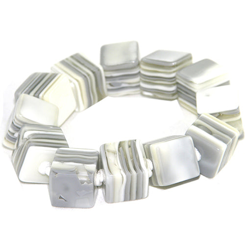 Jackie Brazil "POP" Liquorice Spring Cream Mix Small Cubes Bracelet ( B0224 )