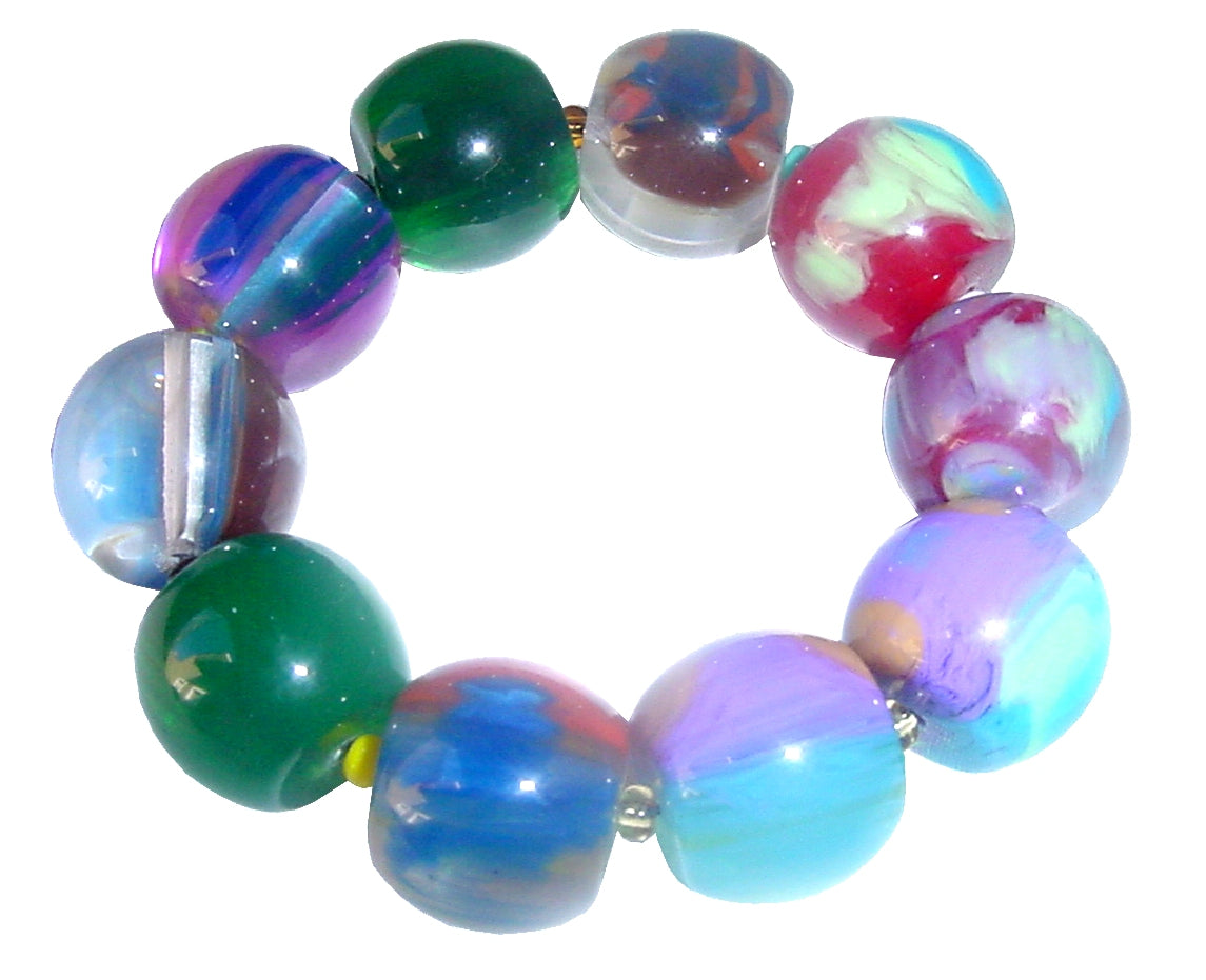 Jackie Brazil "Roma" Marble Spheres Elasticated Bracelet ( B0377 )