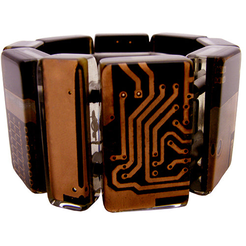 Jackie Brazil "Queen" Digital Flash 9 Squares Elasticated Bracelet ( B3236 )