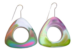 Jackie Brazil "Triangle" Tropicalia On Hook Resin Earrings ( E2377 )