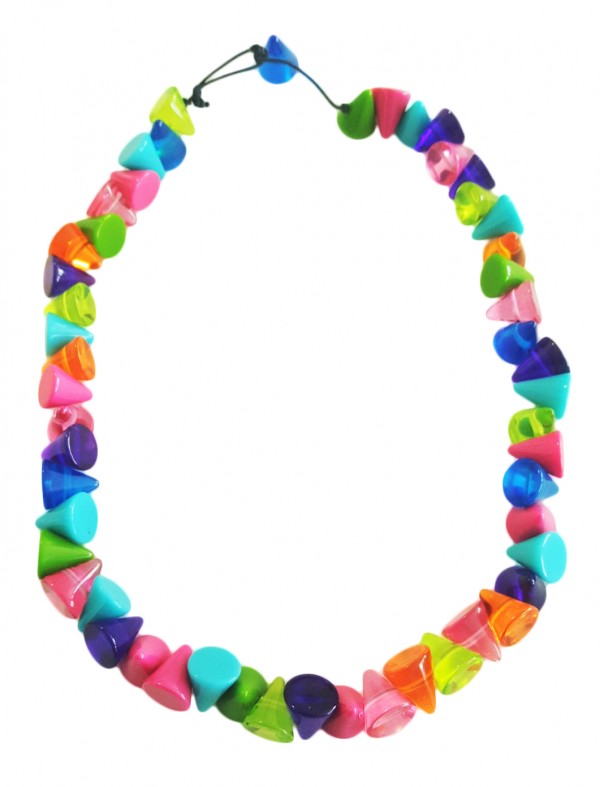 Jackie Brazil "Corina" Transparent Paris Mix Small Cones 55cm Necklace ( N0058 )