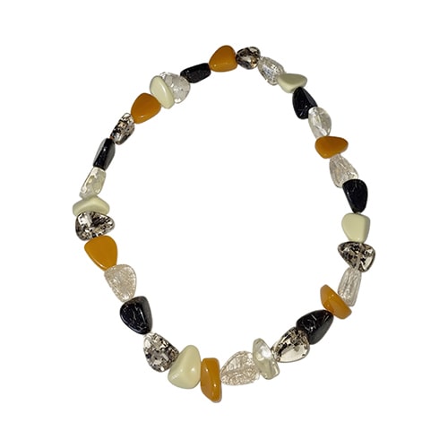 Jackie Brazil "Diamonds" Seasons Mix Flintstone Bone 80cm Necklace ( N0080 )