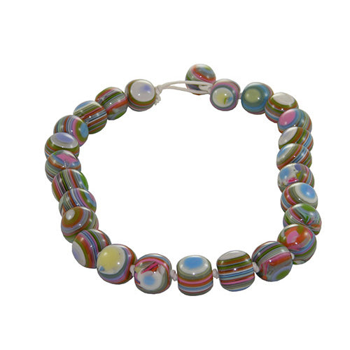 Jackie Brazil "Cat Eyes" Spring Colour Liquorice Balls Resin Necklace 50cm ( N0894 )
