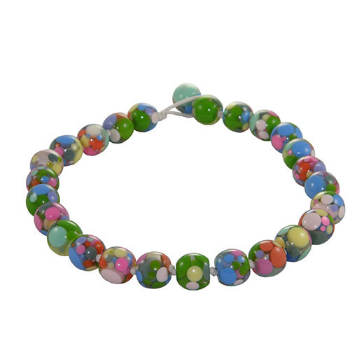 Jackie Brazil "Spotted Balls" Spring Colour Spots Resin Necklace 50cm ( N1500 )