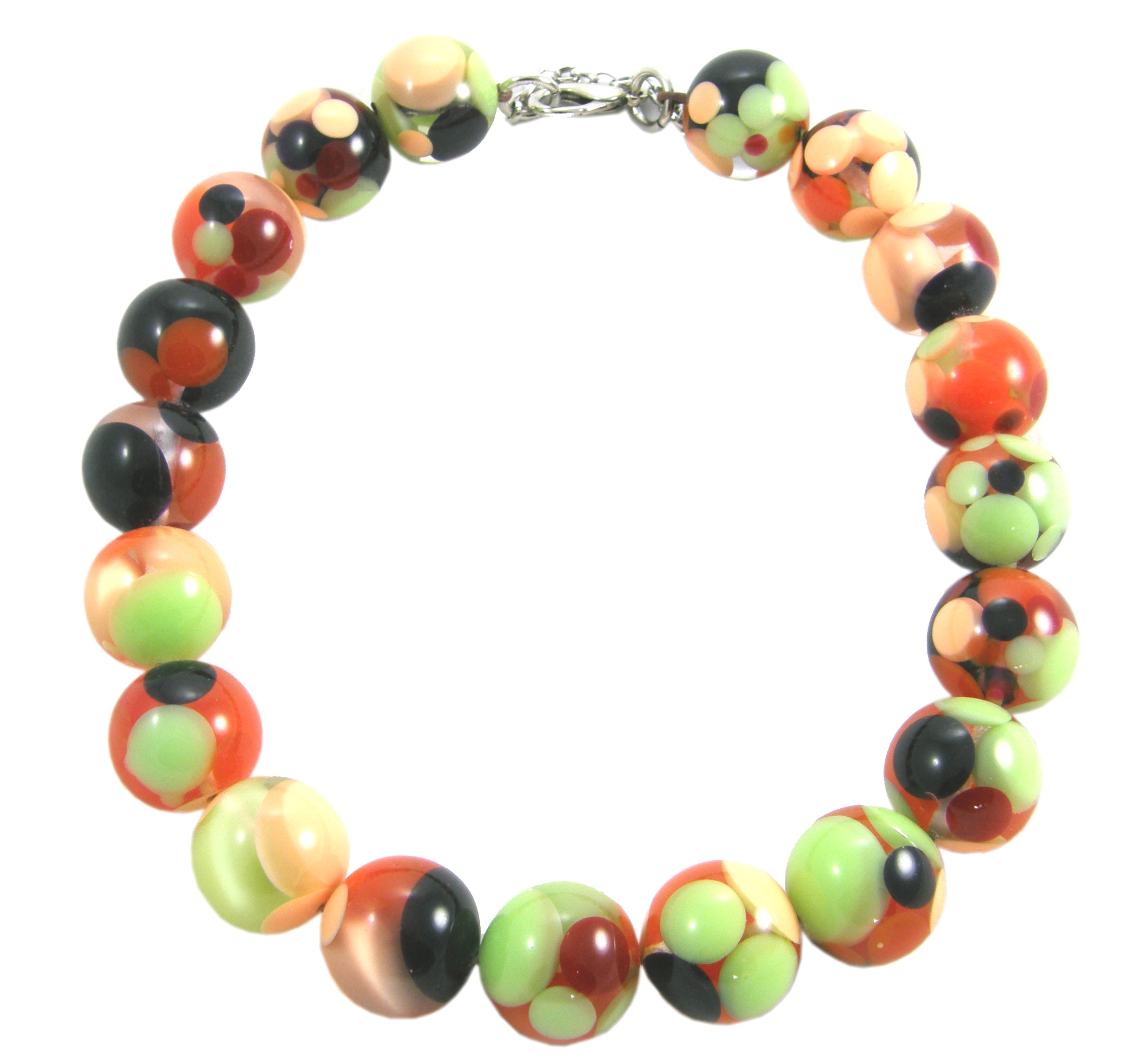 Jackie Brazil "Spotted Balls" Party Mix Spots Resin Necklace 50cm ( N1675 )