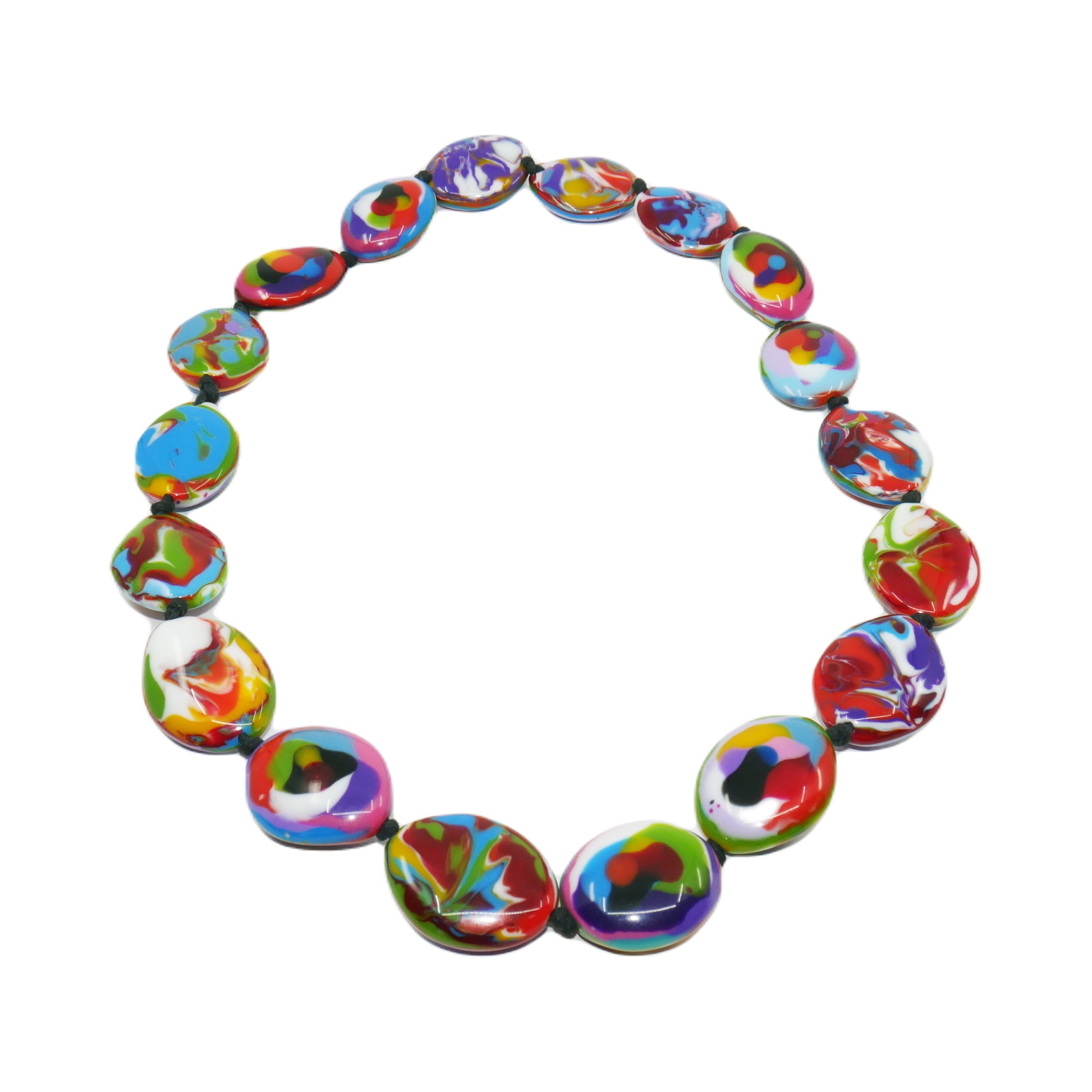 Jackie Brazil "Kathy" Small Riverstones Kandinsky 70cm Necklace ( N3750 )